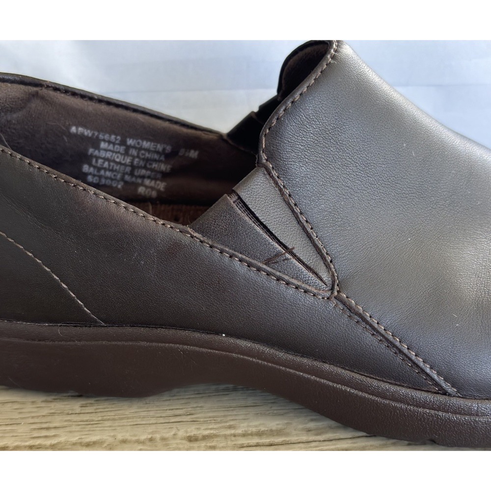 Rockport Comfort by DMX Brown Leather Slip On Loafers Womens 8.5 M APW75652 - Picture 4 of 10